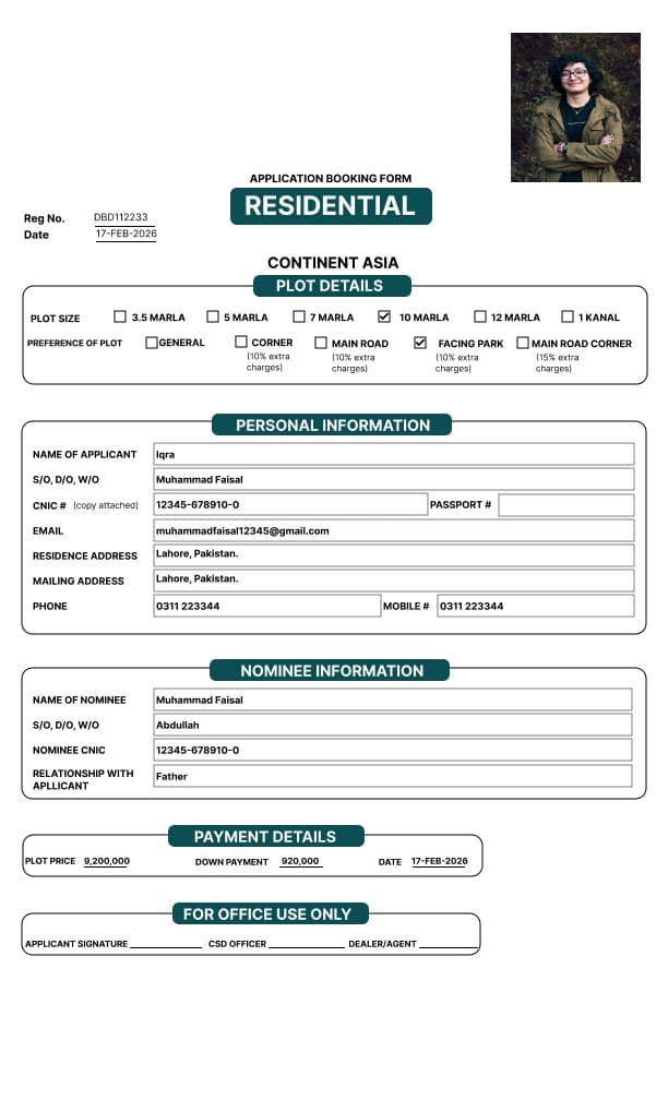 Property registration summary report