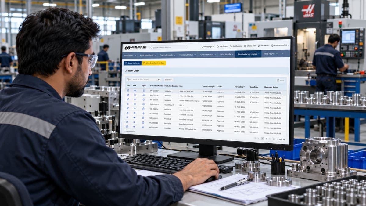 How Discrete Manufacturing ERP Handles Work Orders, Assembly Build & Unbuild